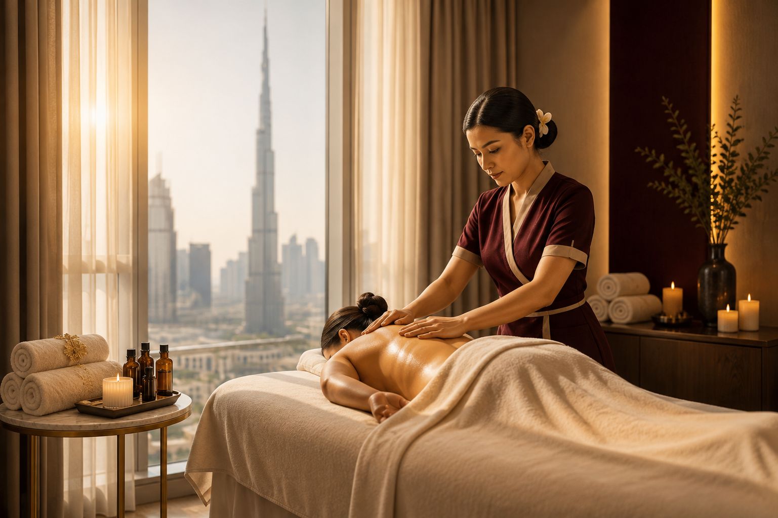 Luxury home spa treatment in Dubai